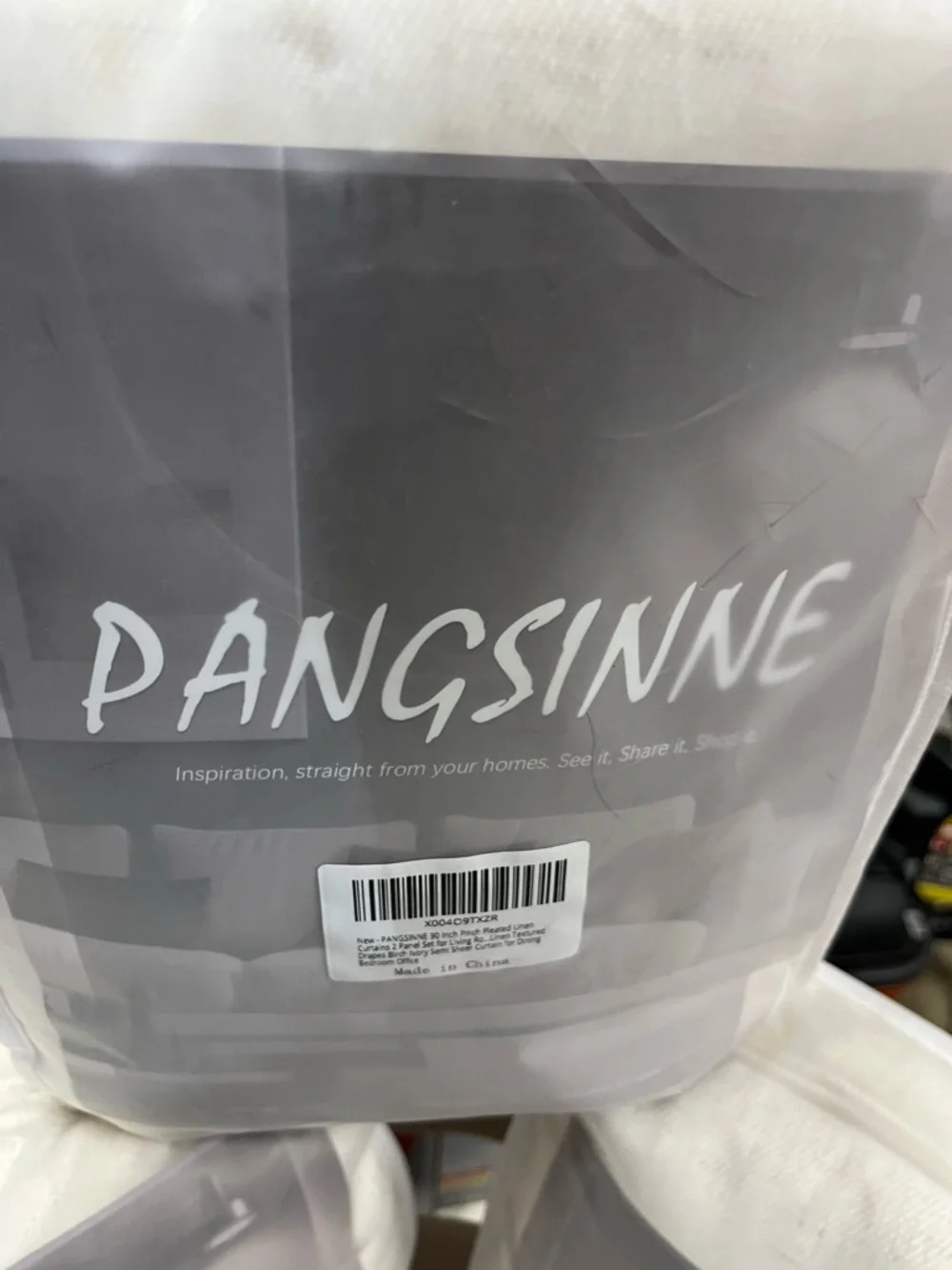 Pangsinne Thick Linen Semi Sheer Curtains